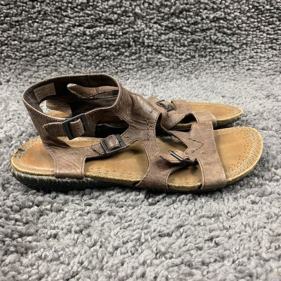 Merrrell Women Leather Sandals Gladiator Boho Brown Sz 6 - Picture 4 of 8